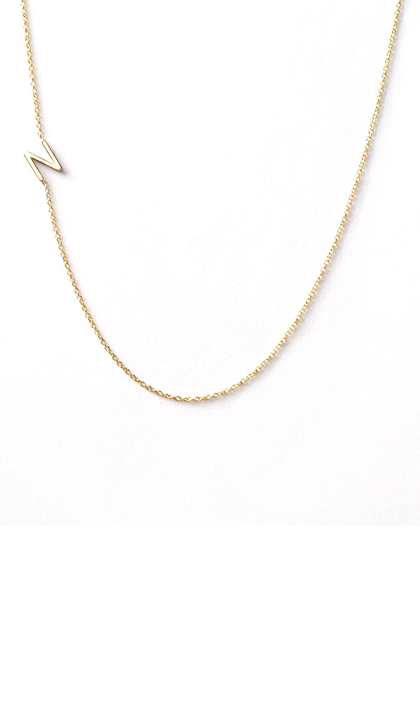 Maya Brenner
N Initial Necklace in Gold
14k gold asymmetrical mini letter necklace on a super fine cable chain. 16